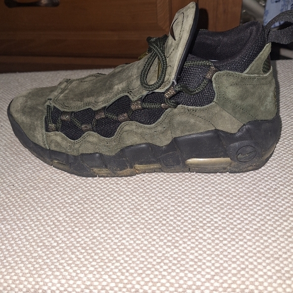 Nike Green and Black Air Money Sneakers with Rugged Design In A Size 9. main image 7